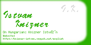 istvan knizner business card
